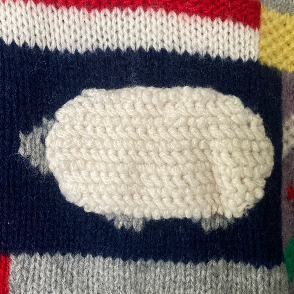 Unique Handknit Patchwork Sweater - image 2